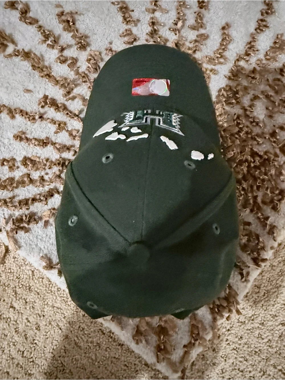 NWT Hawaii Rainbow Warriors Island Green NCAA Velcro Adjustable Strap Hat